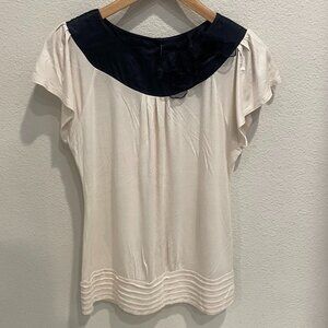 UK Topshop Women's Y2K Knit & Satin Blouse sz UK 12 (medium)